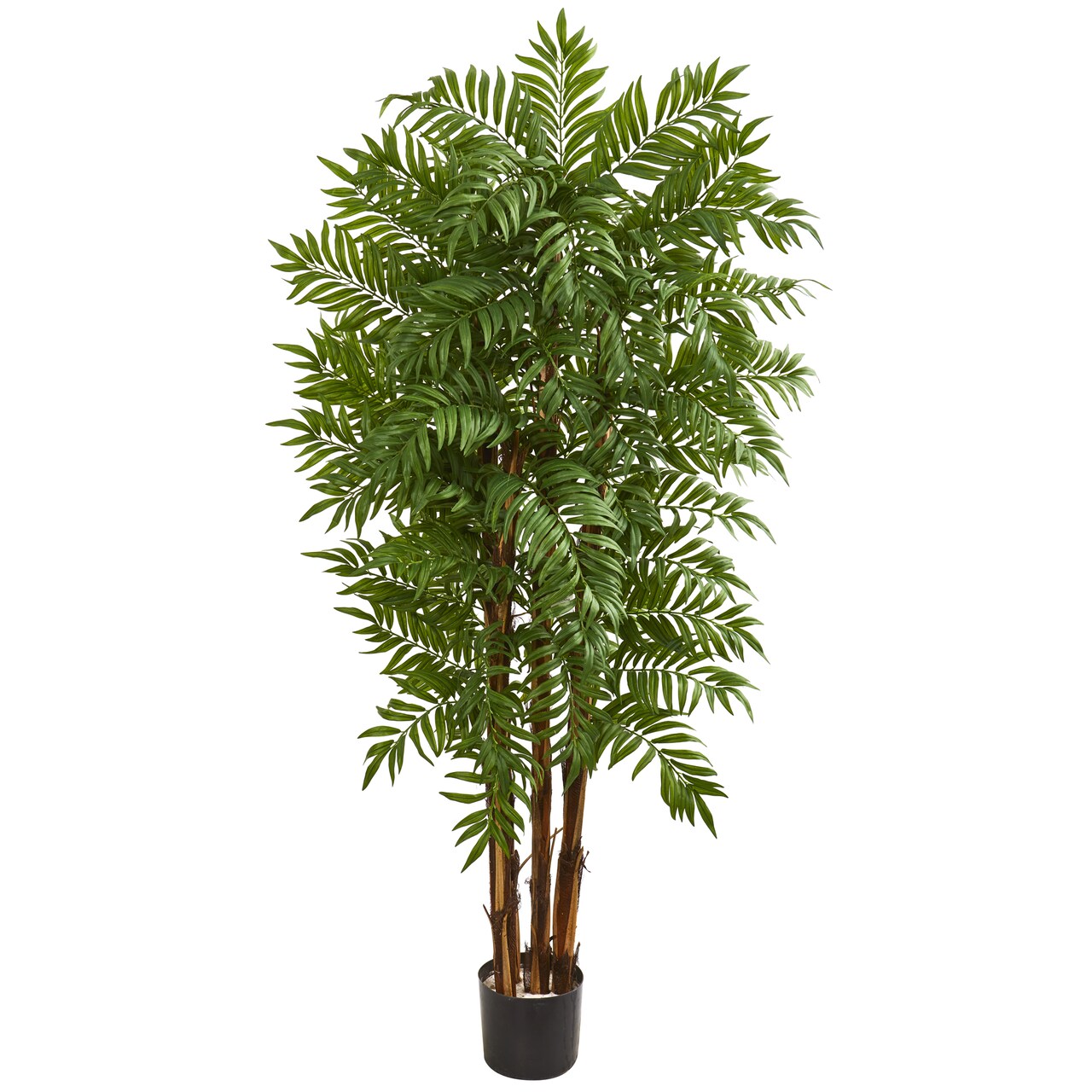 Nearly Natural 5.5' Parlour Artificial Palm Tree in Black Pot